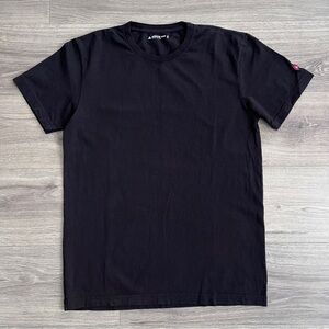 AMERICAN GIANT Mens Vintage Crewneck Tee Small Black Tshirt Midweight Cotton NEW